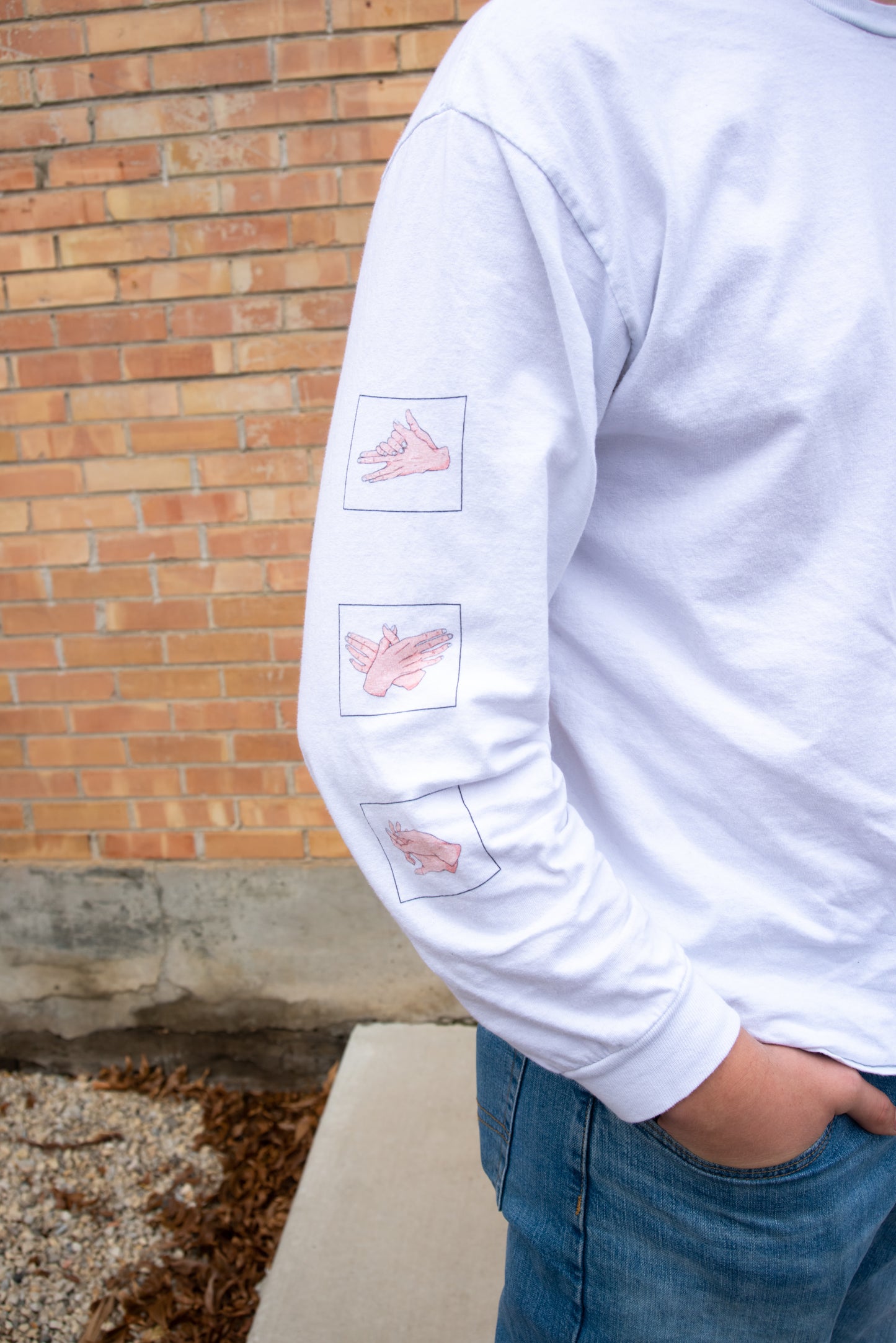 10 Shadows Hand Sign Long Sleeve T-Shirt / Jujutsu Kaisen / Black