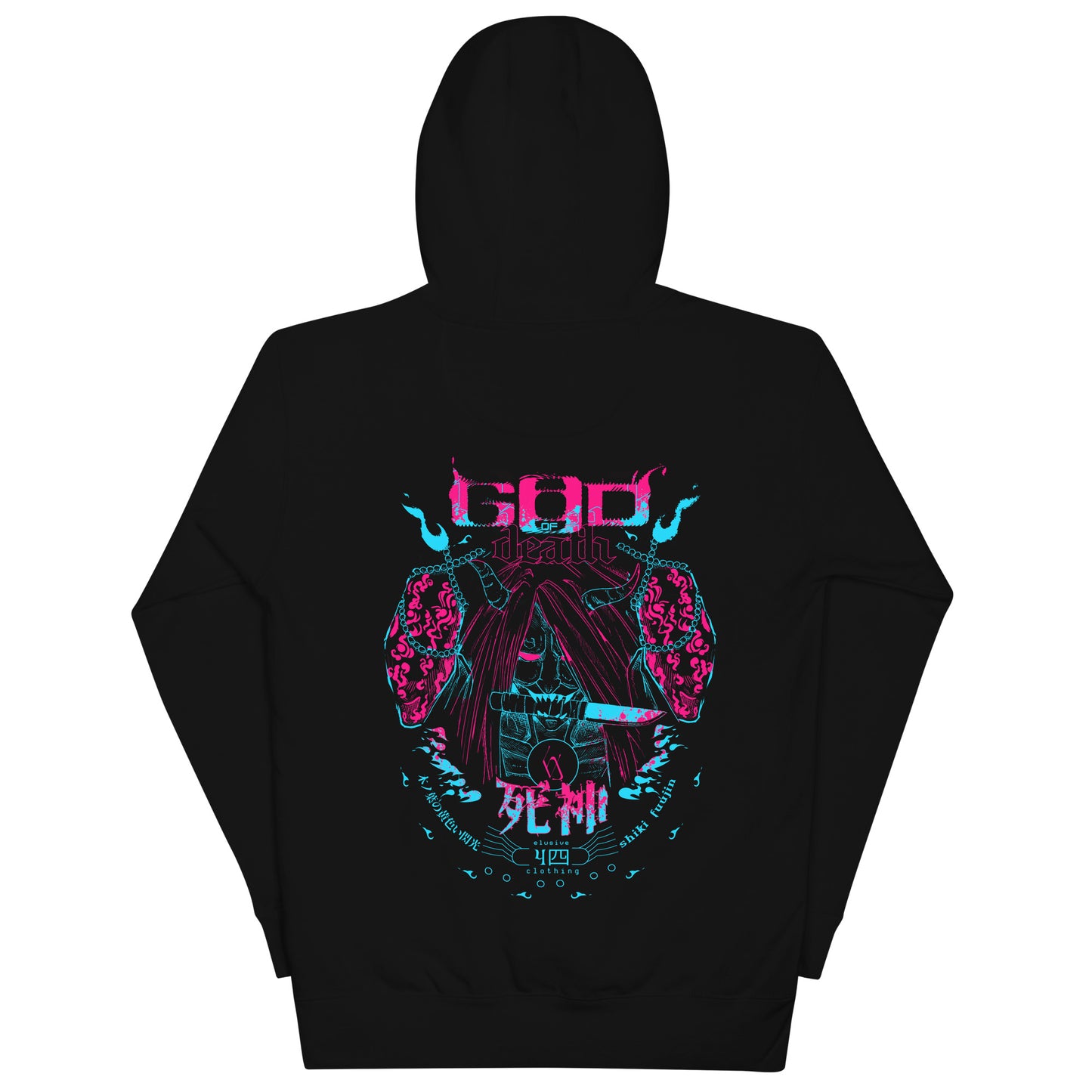 God of Death Hoodie / Naruto / Pink and Blue Print