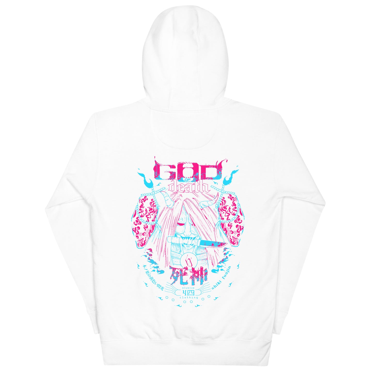 God of Death Hoodie / Naruto / Pink and Blue Print