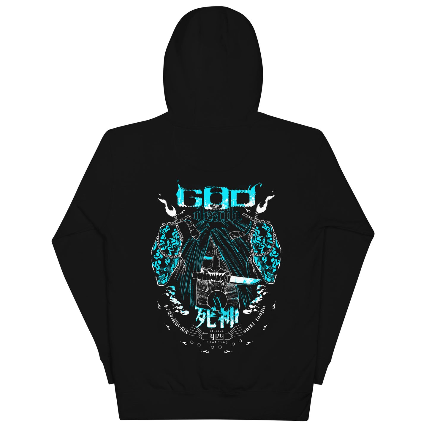 God of Death Hoodie / Naruto / Blue and White Print